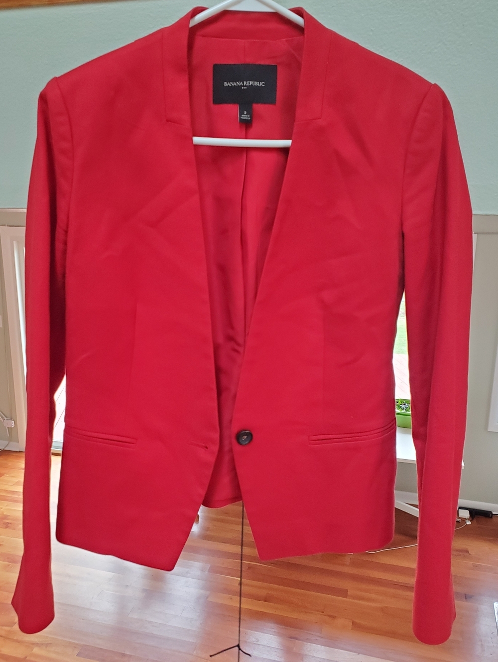 Banana Republic Women's Red Single-Button Blazer